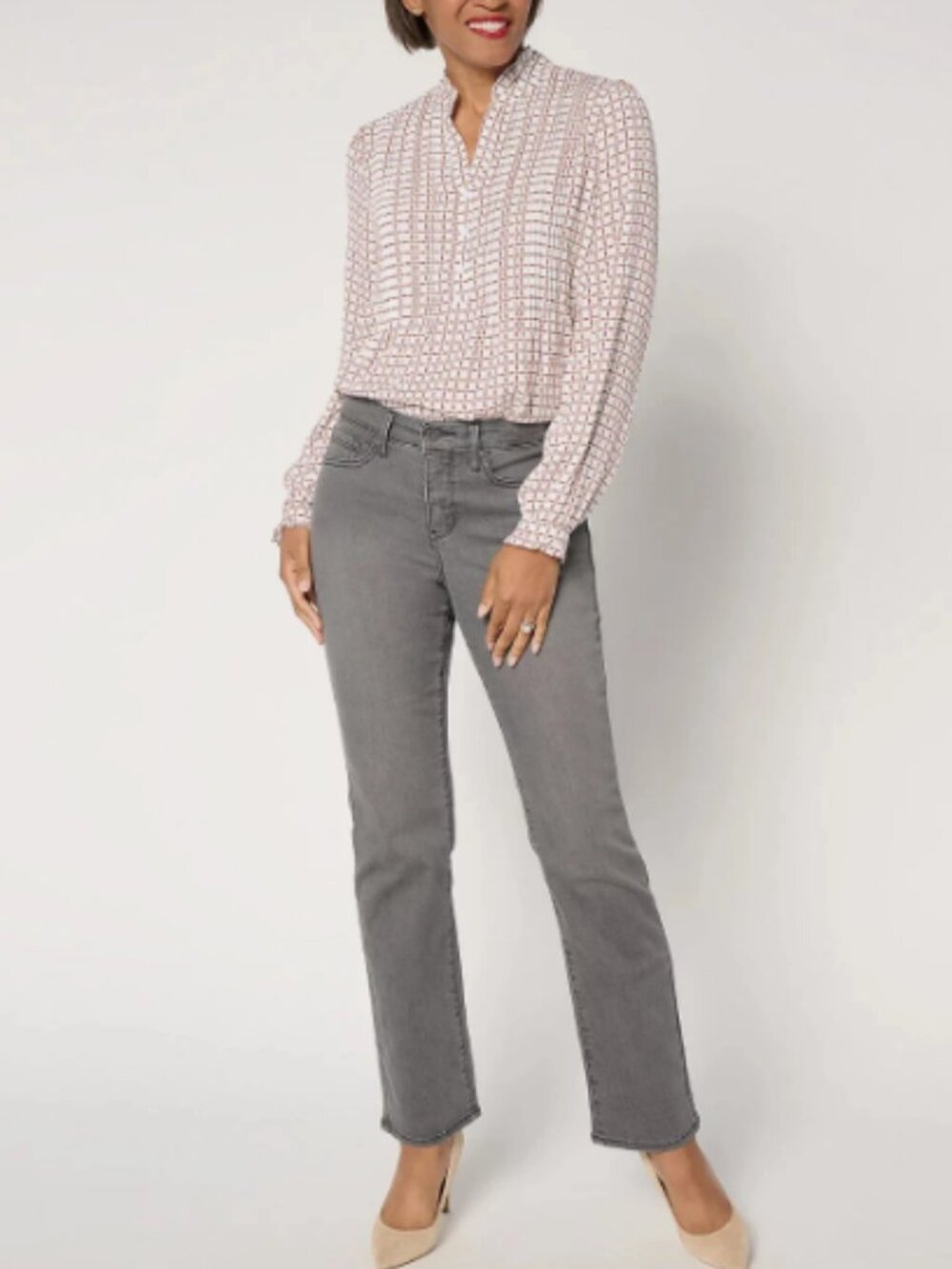 NYDJ Ellison Straight Leg Jean with Cool Embrace - Destiny- Size 6- Inseam 31